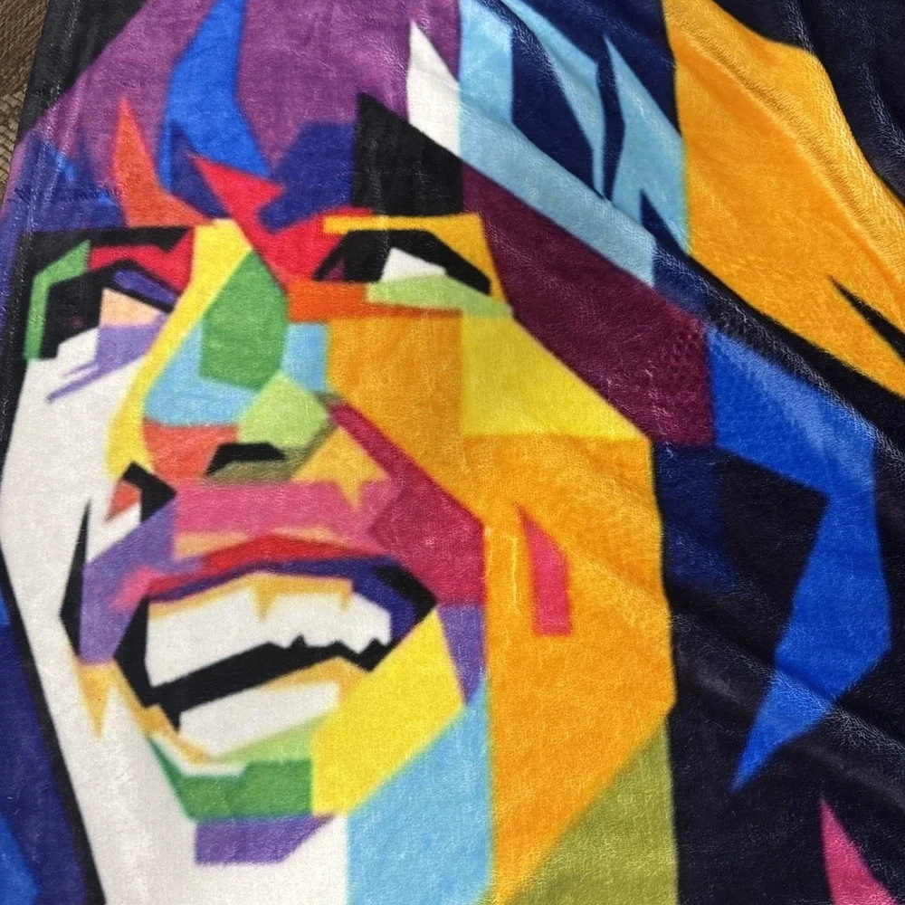 The Beatles Music WPAP Pop Art Plush Fleece Throw Blanket Décor Rock Music